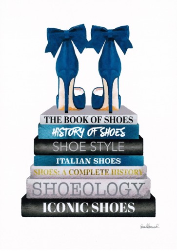 Amanda Greenwood - Teal Bookstack Shoe