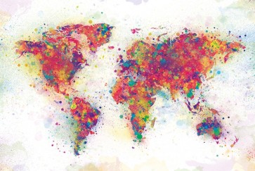 World Map - Color Splash 
