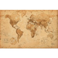 World Map Antique Style 