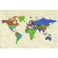 World Map - Water Color  
