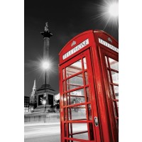 London - Red Telephone Box (Trafalgar Square)  